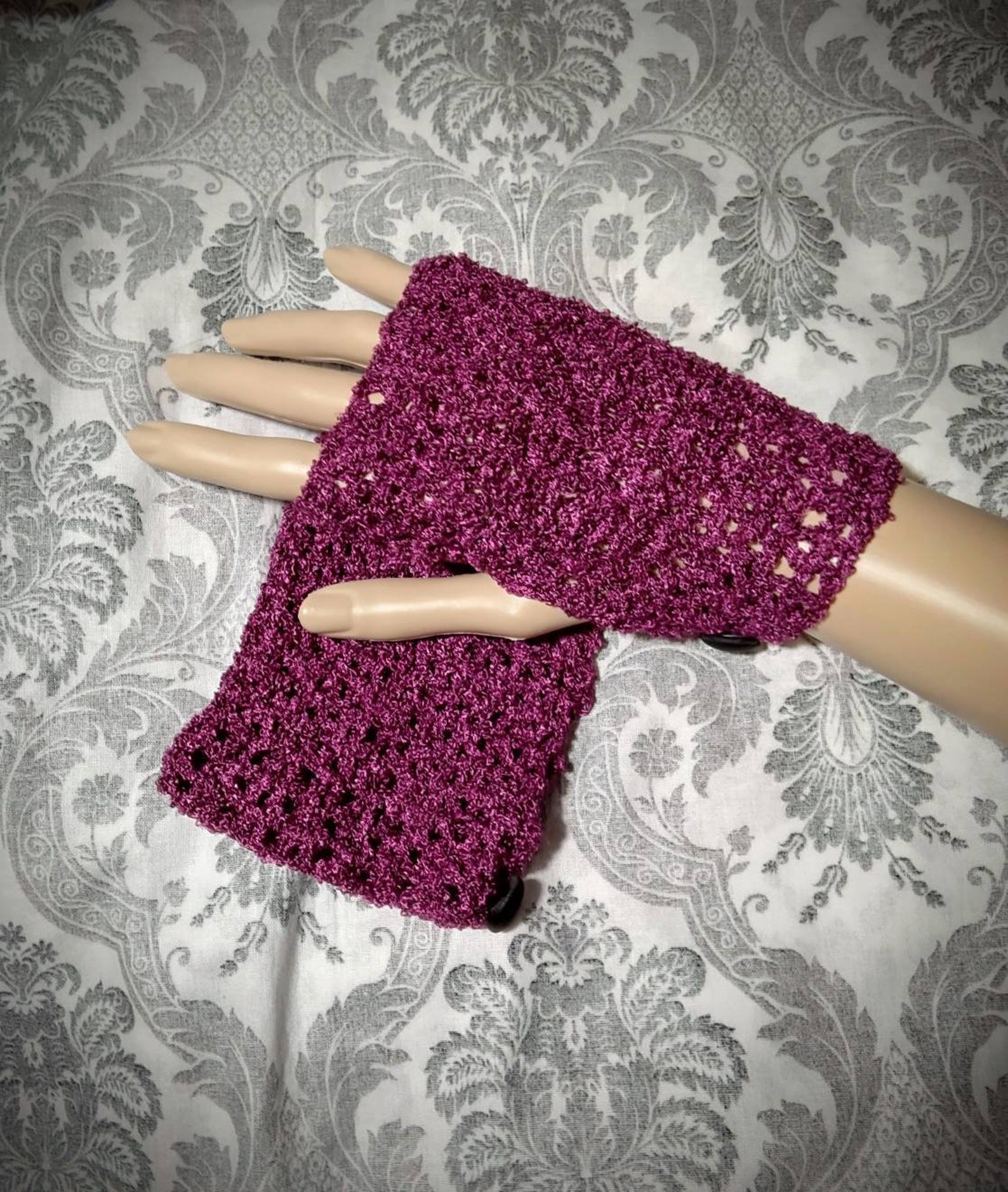 Fingerless Gloves Victorian Gloves Tea Gloves Lace Crochet Etsy