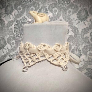 Lace Crochet Beaded Choker,  Victorian Necklace, Wedding Choker,  Steampunk Choker,  Victorian Collar, Faerie, Bridal Necklace, Lace Choker