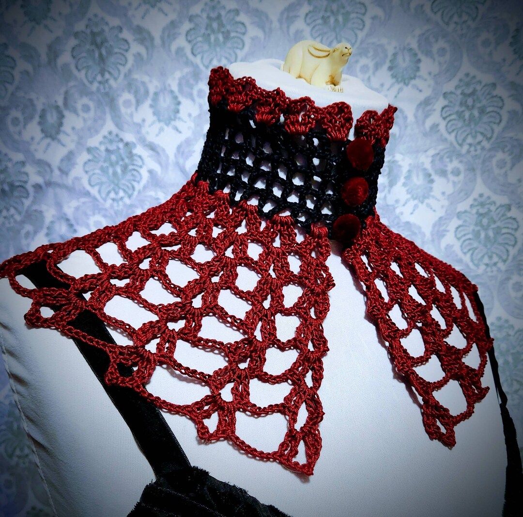 Lace Crochet Chokervictorian Collar Steampunk Choker Gothic - Etsy