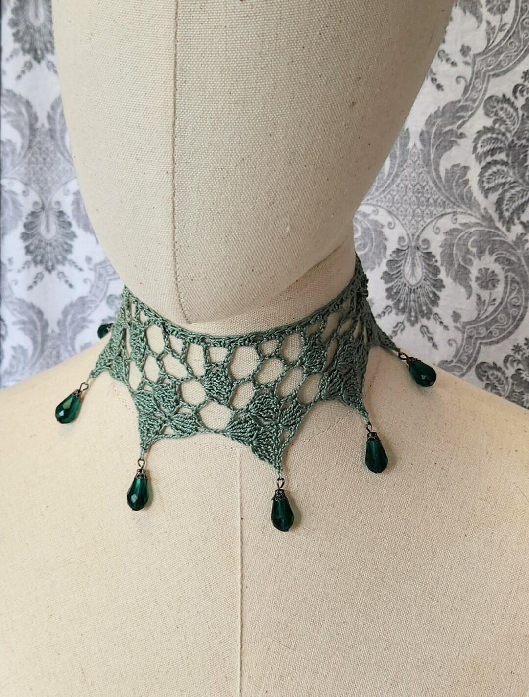 Lace Crochet Choker, Victorian Collar, Steampunk Choker, Gothic ...