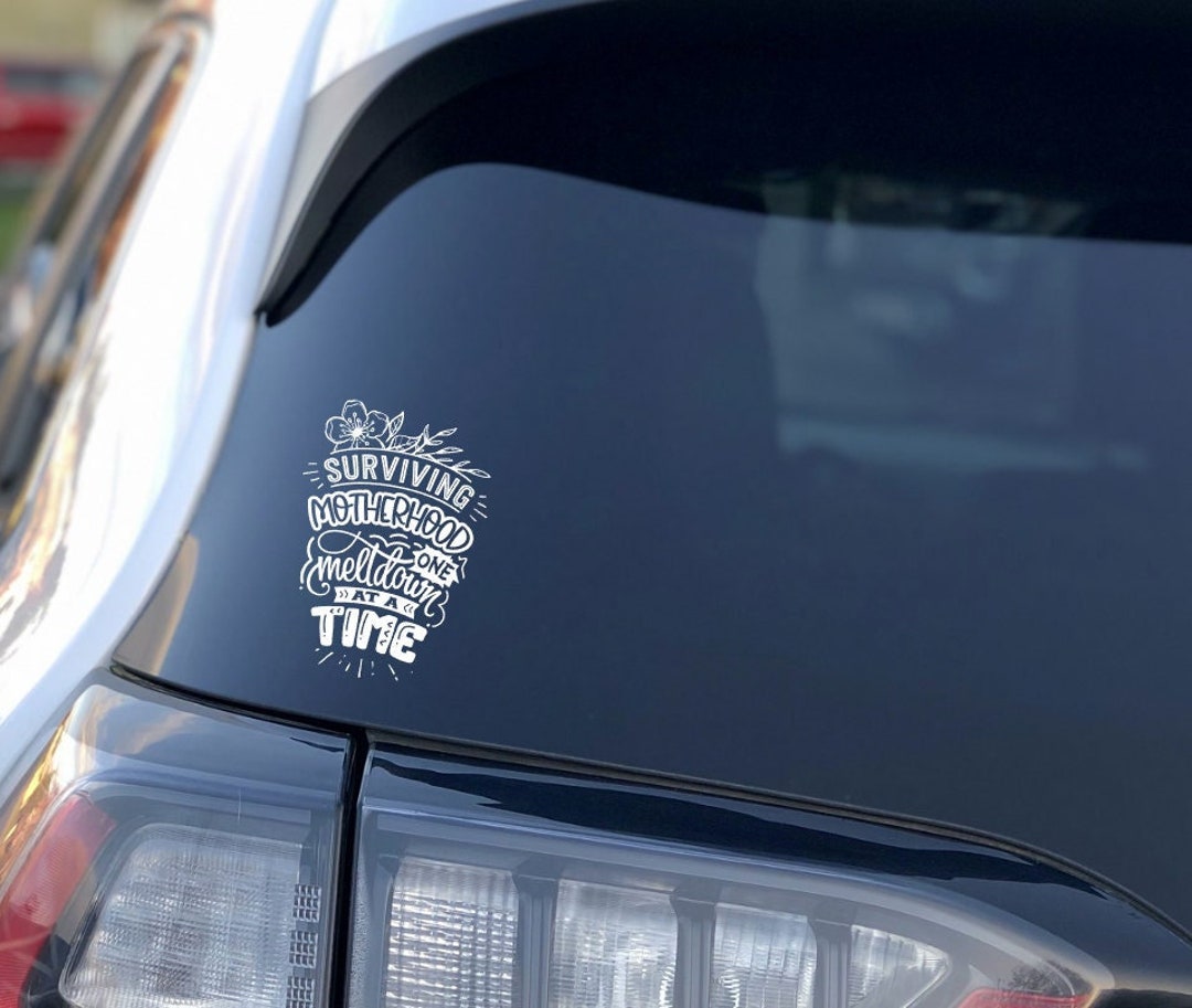 Surviving Motherhood Car Window Decal: Outdoor Grade Vinyl Sticker - Etsy