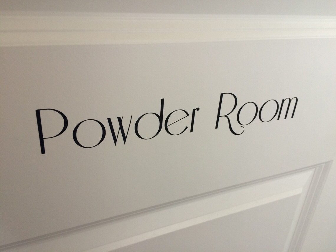 Removable powder Room Door Decal Paris Bathroom Etsy