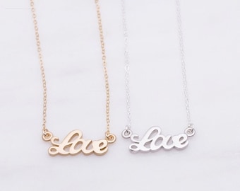 Love Letter Necklaces, Dainty Necklace, Gift For Her, Valentine Gift