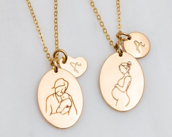 Collier maman personnalisé, collier grand-mère, collier nouvelle maman, soutien de FIV, idée cadeau Noël, cadeau fête des mères, cadeau pour grand-mère