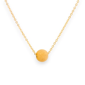 Rose Gold Stardust Necklace / Simple Gold Minimal Necklace, Layering Jewelry / Silver Ball Pendant Necklace, Simple Bridesmaids Gift