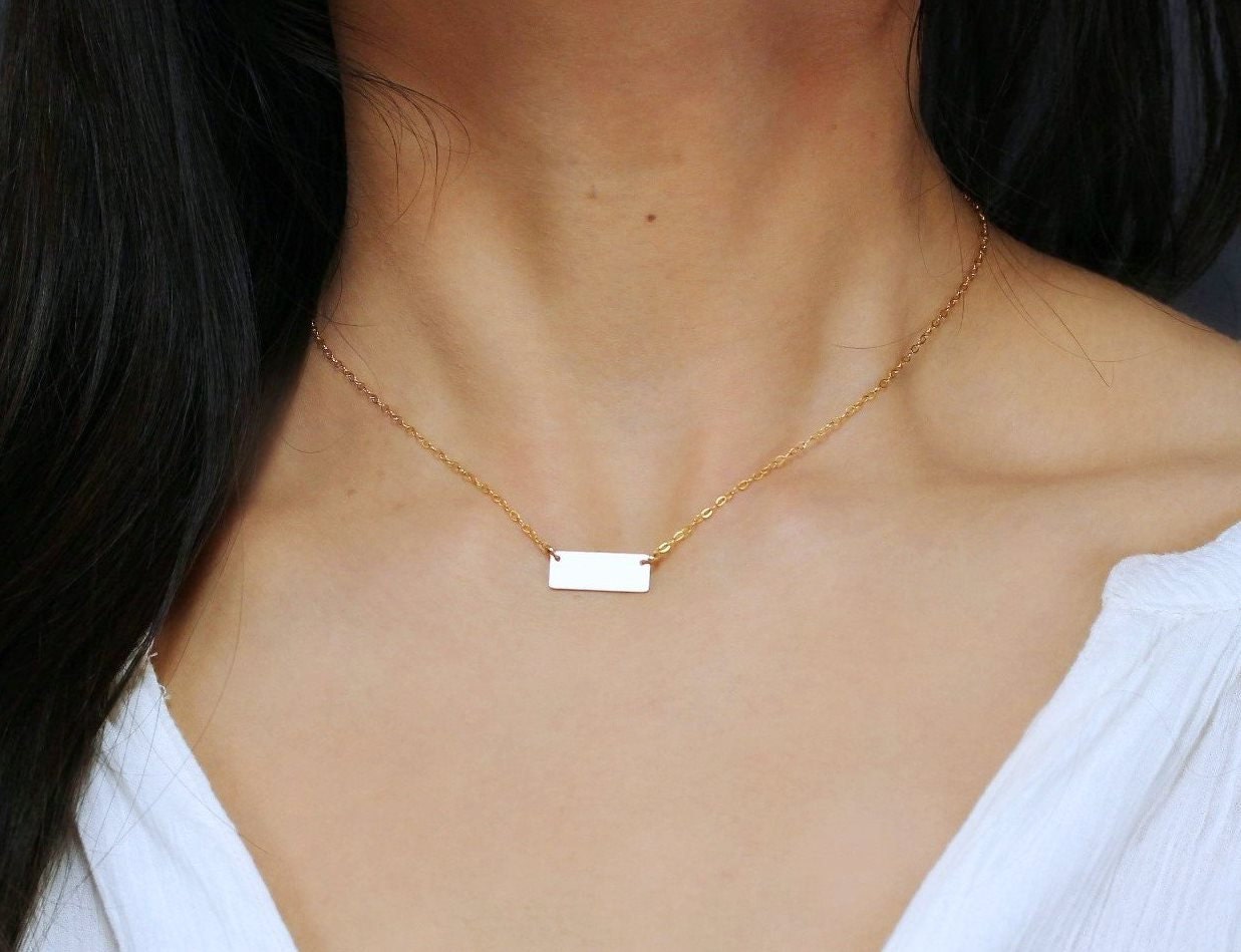 little gold bar necklace