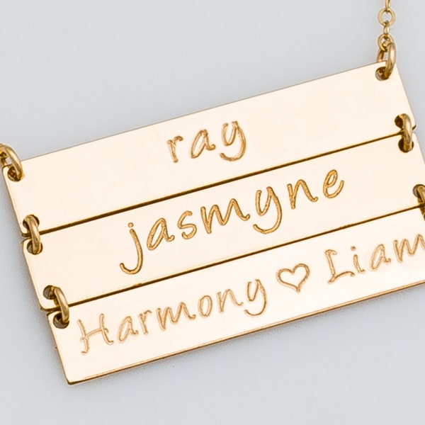 Name Plate Necklace Etsy