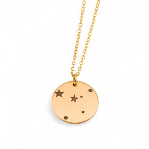 Star Sign Necklace, Zodiac Sign Necklace, Dainty Constellation Jewelry, Astrology Necklace Gold Silver Rose Gold