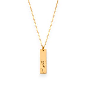 Custom Name Necklace, Multiple Bar Necklace, Vertical Bar Jewelry, Personalized Name Plate Mother Necklace, Valentine Gifts