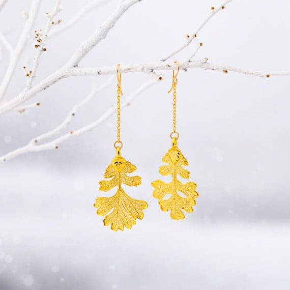 19 Fall Earrings With Leaves, Acorns and Pumpkins 6 Real Leaf Drops