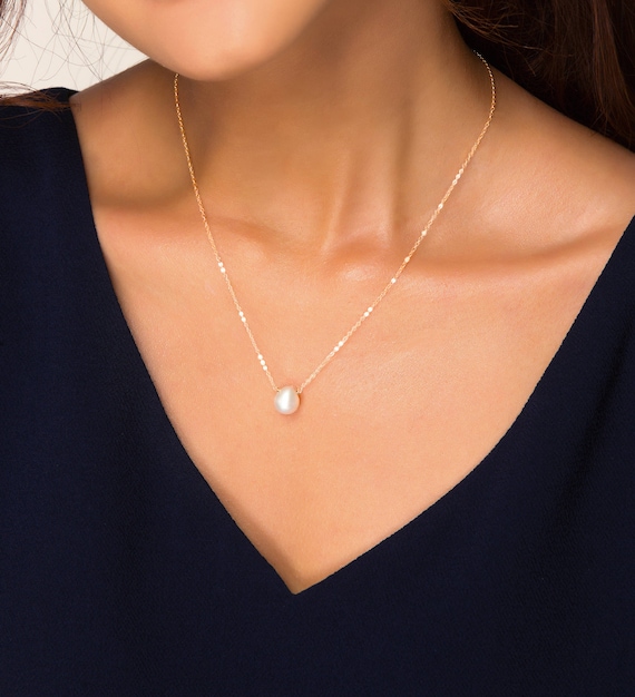 Dainty Beaded Pearl Necklace – Avnis