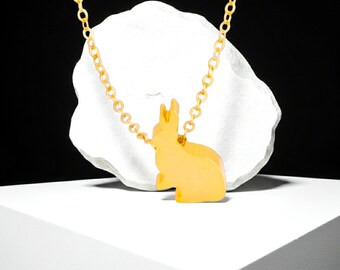 Bunny Necklace – Cute Rabbit Pendant, Rabbit Pendant Necklace – Tiny Bunny Charm Jewelry for Women & Girls – Everyday Animal Lover Gift