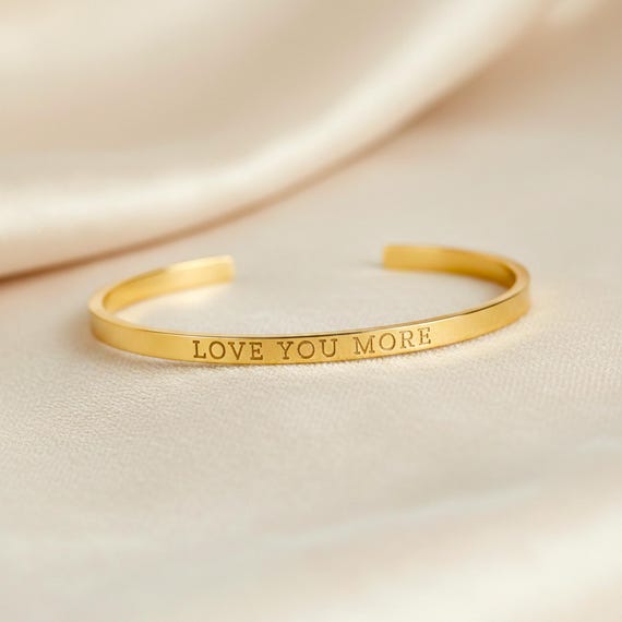 Personalized Cuff Bracelet, Gold Mantra Bracelet Cuff, Silver Cuff Bracelet, Personalize Inspirational Bracelet, Meaningful Rose Gold Cuff,