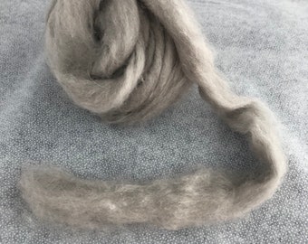 Natural Grey Angora Roving