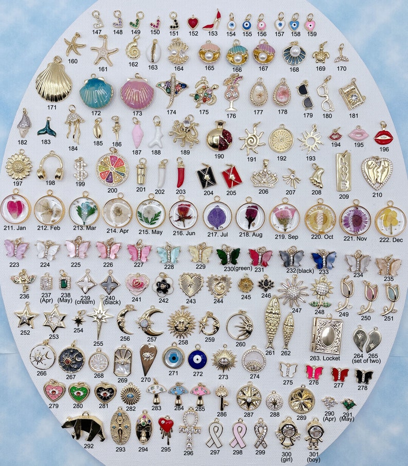 Build Your Own Custom Charm Necklace. Carabiner Clasp Necklace. Gold