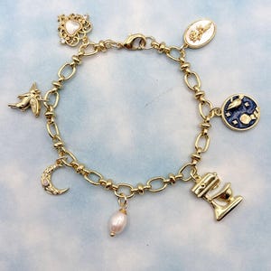Build Your Own Custom Charm Bracelet. Gold Charm Bracelet. Custom Charm Bracelet. Gift for Her.