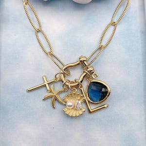 Build Your Own Custom Charm Necklace. Carabiner Necklace. Screw Clasp Necklace. Gold Charm Necklace. Custom Charm Necklace. Gift for Her.