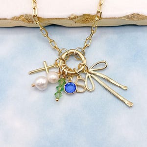 Build Your Own Custom Charm Necklace. Carabiner Clasp Necklace. Gold Charm Necklace. Chunky Paperclip Chain. Personalized Necklace.