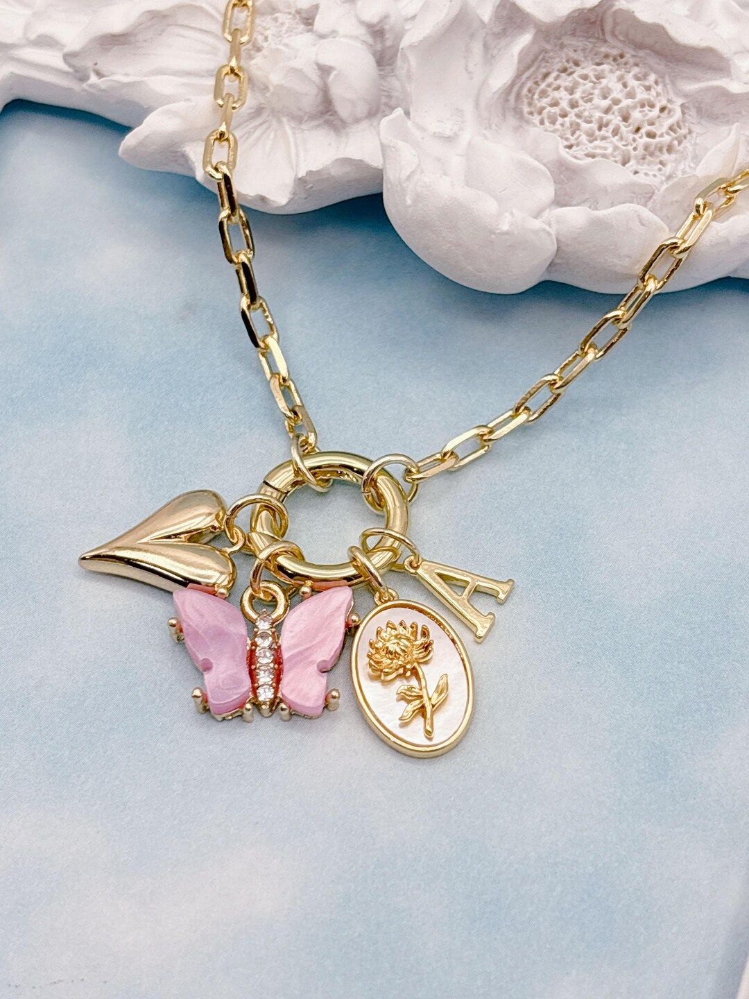 Kerry McGauley x ISLE Custom Paperclip Charm Necklace