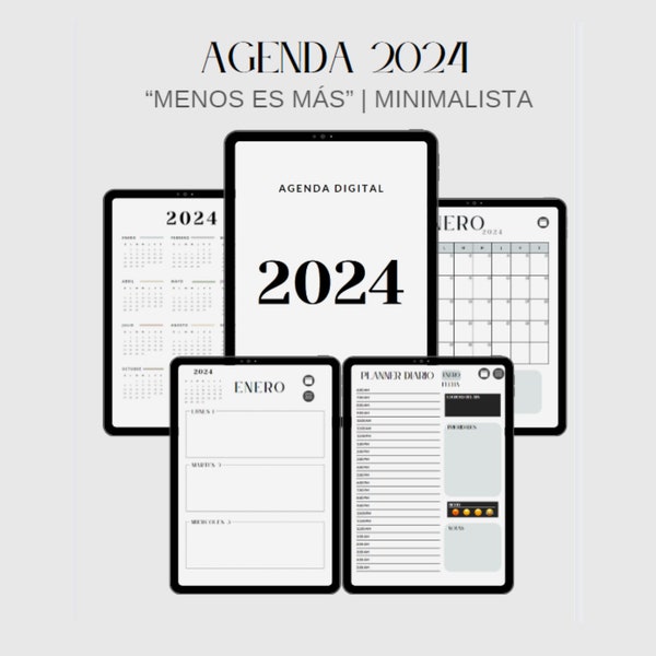 Planificador de Vida Minimalista 2024 | Simplifica y Enriquece tu Rutina Diaria - Agenda Digital 2024 & Planeador Diario