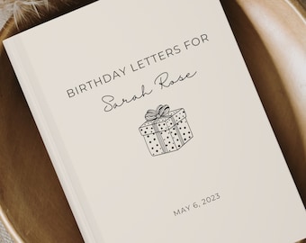 Personalized Birthday Keepsake Journal, Custom Birthday Memory Book Birthday Letters To My Son Daughter New Baby Shower Gift New Parent Gift