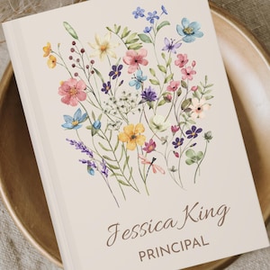 Personalized Principal Notebook Gift, Principal Gift, Gift for School Principal, Custom Name Graduation Gift Appreciation Week