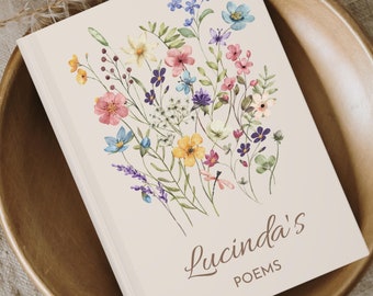 Personalized Poetry Journal Custom Poem Book, Writer Gifts, Poetry Notebook Journal A5 Writer Diary, Custom Name Journal, Poetry Lover Gift,