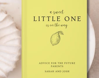 Lemon Baby Shower Guest Book, Fresh Lemon Squeeze Baby Shower, Personalized Name Wishes for Baby, Advice for Parents Custom, Sign In Book