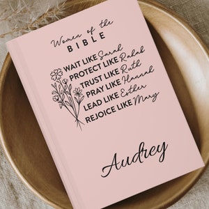 Personalized Prayer Journal for Women, Devotional Journal Custom Christian Gifts for Friend, Womens Bible Study Journal, Christian Notebook