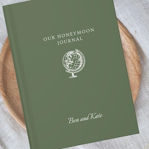 Custom Honeymoon Journal, Personalized Honeymoon Diary Couple Newlywed Mr and Mrs Our Adventure Book Keepsake Travel Journal Vacation Memory