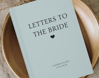 Letters to the Bride Book, Bridal Shower Gift Notebook Journal, Bachelorette Party, Keepsake Wedding Gift Bride Something Blue Gift