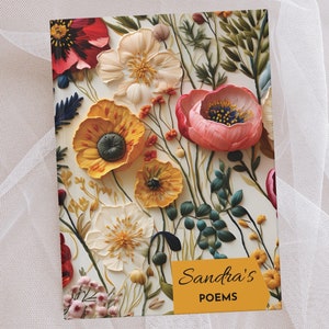 Journal de poésie personnalisé, livre de poésie personnalisé, carnet de noms personnalisé pour poète, cadeau de poésie de journal d'écriture de chansons pour écrivain, cadeau d'auteur