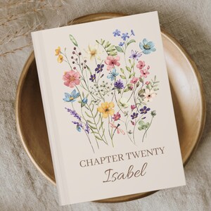 20th Birthday Gift For Her, Chapter 20 Name Journal Wildflower Notebook For Daughter Personalized 20 Years Old Birthday Present for Niece