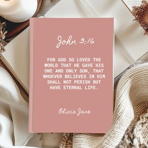 Bible Verse Journal Personalized Name Prayer Journal Gift For Him Christian Gift For Her Scripture Notebook Bible Study Bulk Gift Ordination