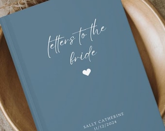 Something Blue Letters to the Bride Book, Bridal Shower Gift Notebook Journal, Bridal Party, Keepsake Wedding Gift Bride Something Blue Gift
