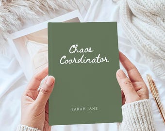 Personalized Chaos Coordinator Notebook Funny Definition Journal, Custom Name, Gift for Boss Daycare Teacher Coach