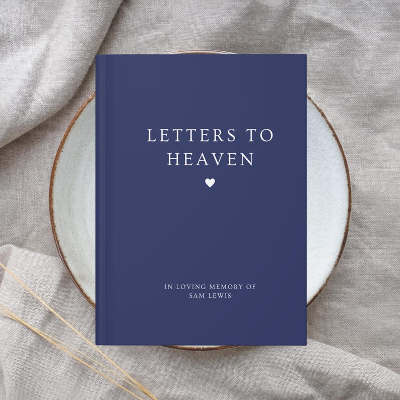 Grief Lettering Custom Grief Journal Gift, Letters to Heaven Notebook, Sympathy Gift ...
