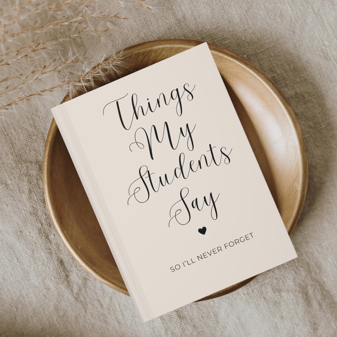 Teacher Journal, Thank You Gift for Teacher, End of Year Teacher ...