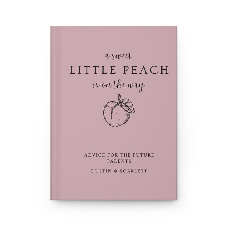 Peach Baby Shower Guest Book Wishes for Baby A Sweet Little Peach is on