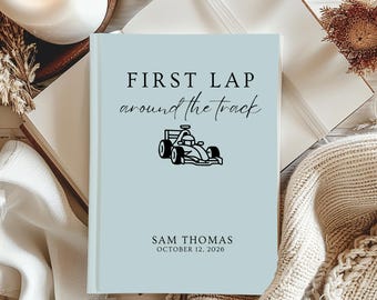 Libro de visitas para el primer cumpleaños de un auto de carreras, Rápido, primer cumpleaños, nombre personalizado, primera vuelta, niño, letras de recuerdo para el primer cumpleaños, letrero para fiesta de carreras