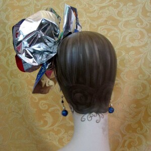 Fascinator Hat Recycled Headdress Crazy Chip Bag Headpiece image 3