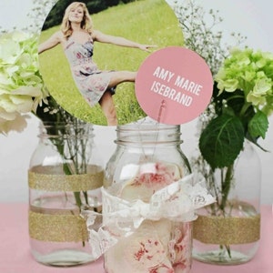 Photo 5" Centerpieces with 9" plastic photo holders - 20pcs