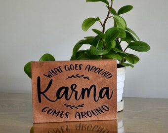 Karma, Wood sign, Farmhouse, Modern, Farmhouse, Home Decor, Empowerment, Copper sign