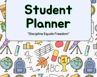 Student Planner Printable: Academic Organizer, Homework Tracker (PDF)