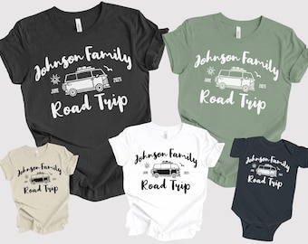 Custom Family Road Trip Shirts, Personalized 2025 Family Vacation Tshirt, Custom Group Matching Trip Shirts, Personalized Family Trip Tees