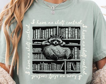 Funny Raccoon Bookish Shirt, Vintage Book Lover Raccoon Tshirt, Raccoon Meme Reading Shirt, Gifted Bookish Shirt, Gift for Reading Teacher