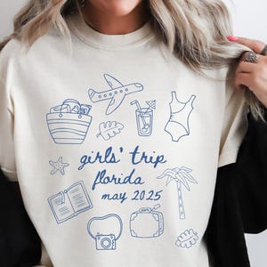 Custom Girls Trip 2025 Shirts, Personalized Matching Group Vacation Tshirts, Custom Location Girls Trip T-shirts, Custom Destination Tees