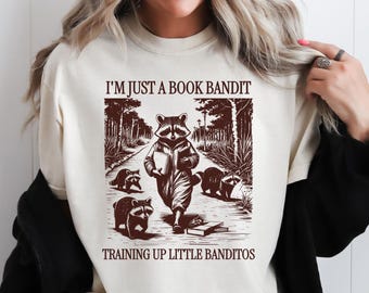 Funny Raccoon Bookish Shirt, Vintage Mama Raccoon Tshirt, Raccoon Meme Reading Shirt, Booklover Raccoon Tee, Gift for Reading Teacher