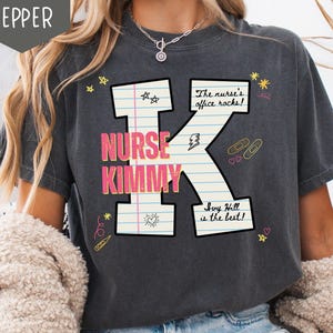 Comfort Colors Personalized School Nurse Shirt, Custom Photo School Nurse Teacher Tshirt, Back to School, Gift for Elementary School Nurse