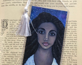 Black Goddess Art Bookmark Gift for Her Journal Bookmark Gift for Bookworms